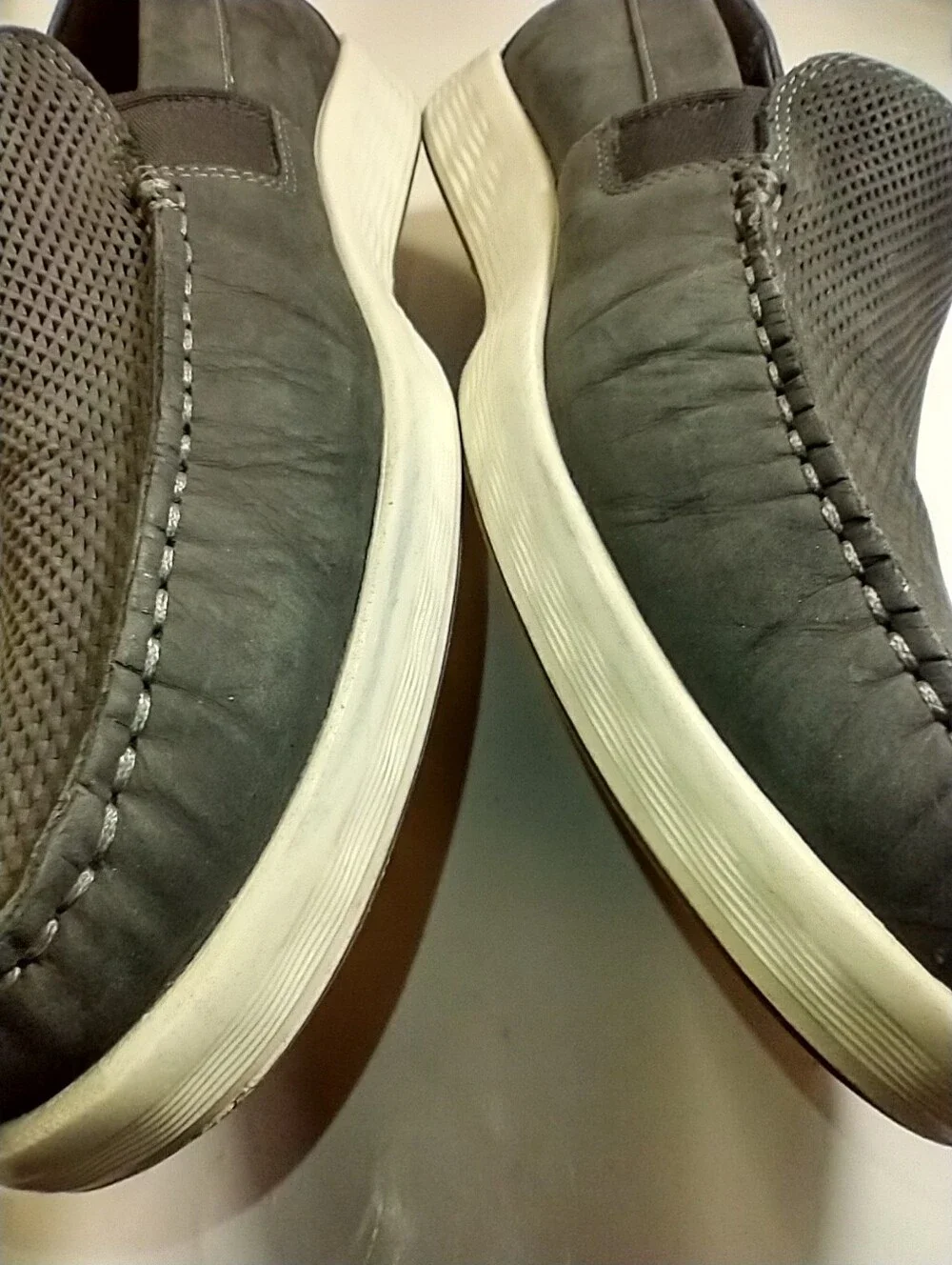 Ecco S Lite Moc Loafers Black Leather Slip On Shoes Men's sz 9(43).